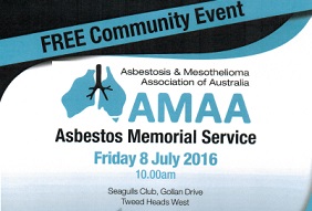asbestos memorial service